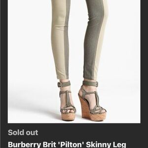 Burberry Tan Cotton Jeans with Metal Horse Icon